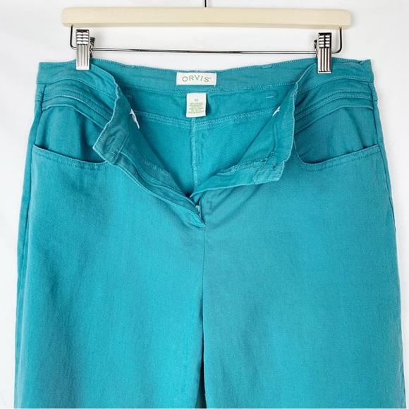 Orvis Stretch Twill Cropped Cotton Pants Wider Leg size 12 - Picture 4 of 6